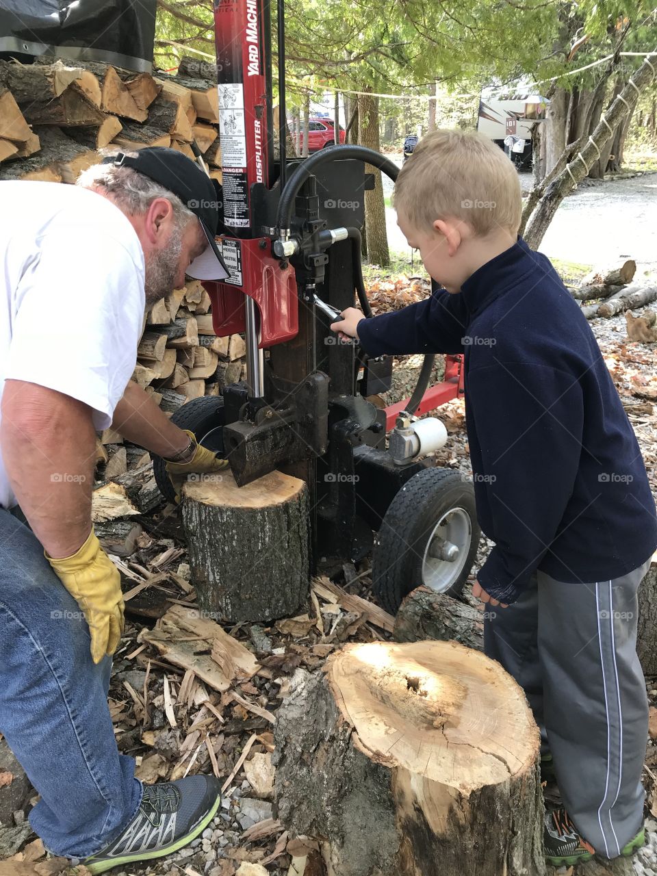 Chopping wood 