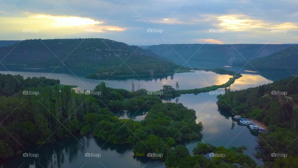 evening in the mountains