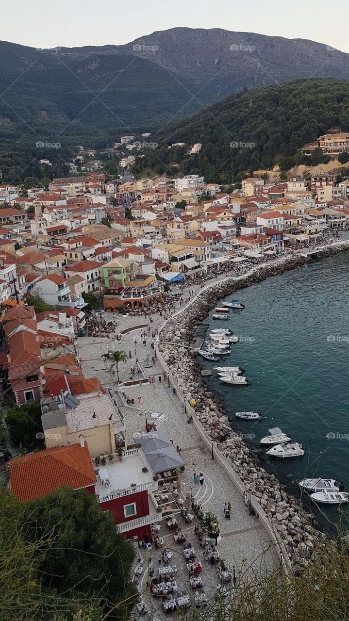 parga greece. View from the fortress