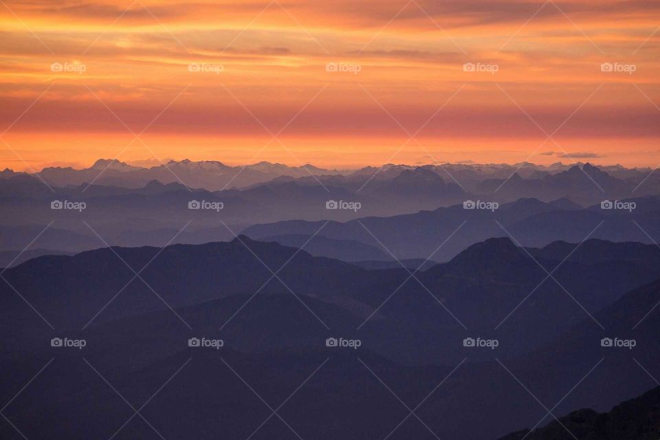 Sunset, Dawn, No Person, Mountain, Landscape