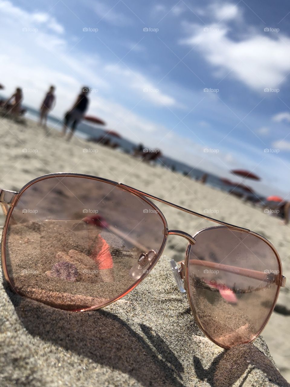 Sunglasses at the beach
