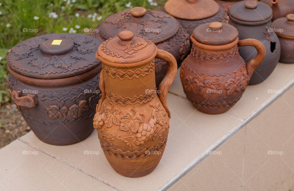Pottery craftsmen's products