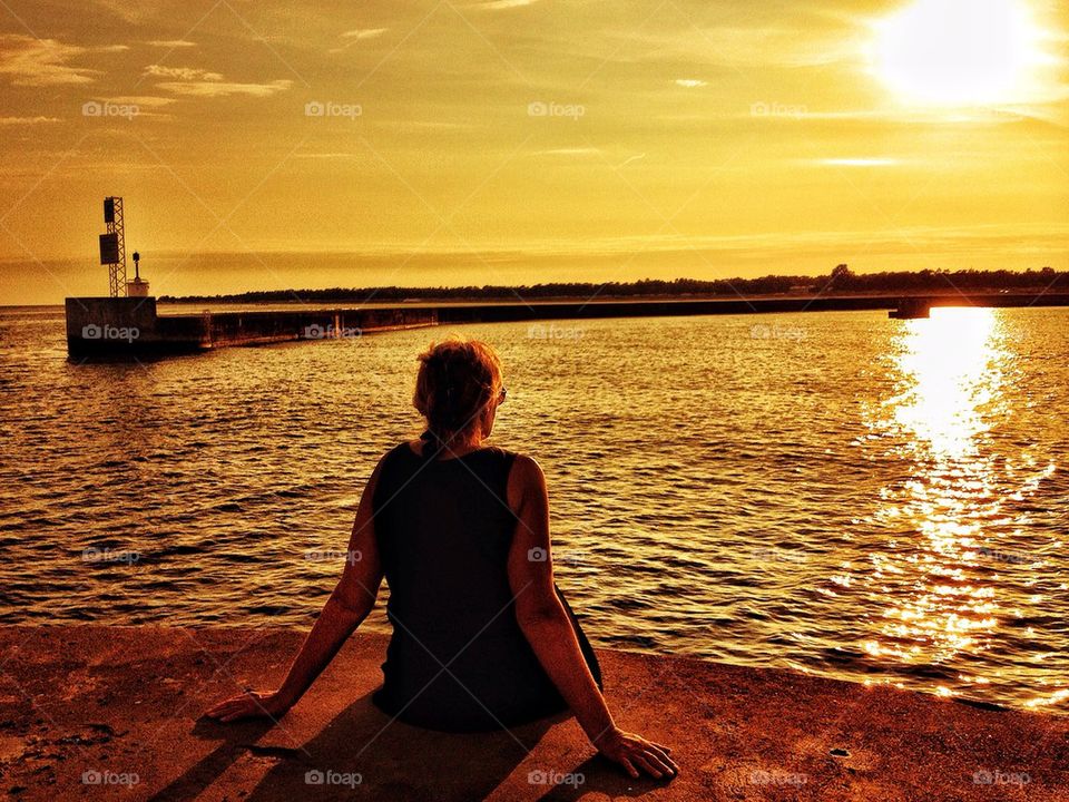 Relaxing on the pier