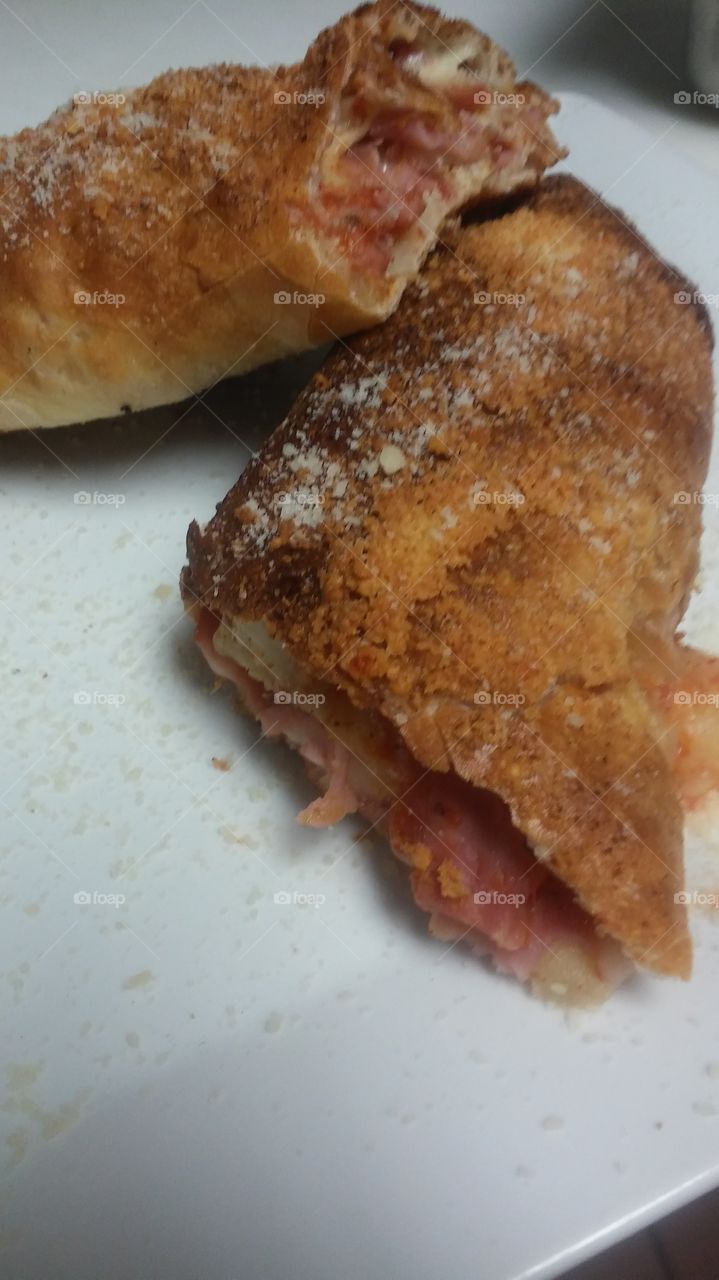 ham pineapple and bacon roll-up
