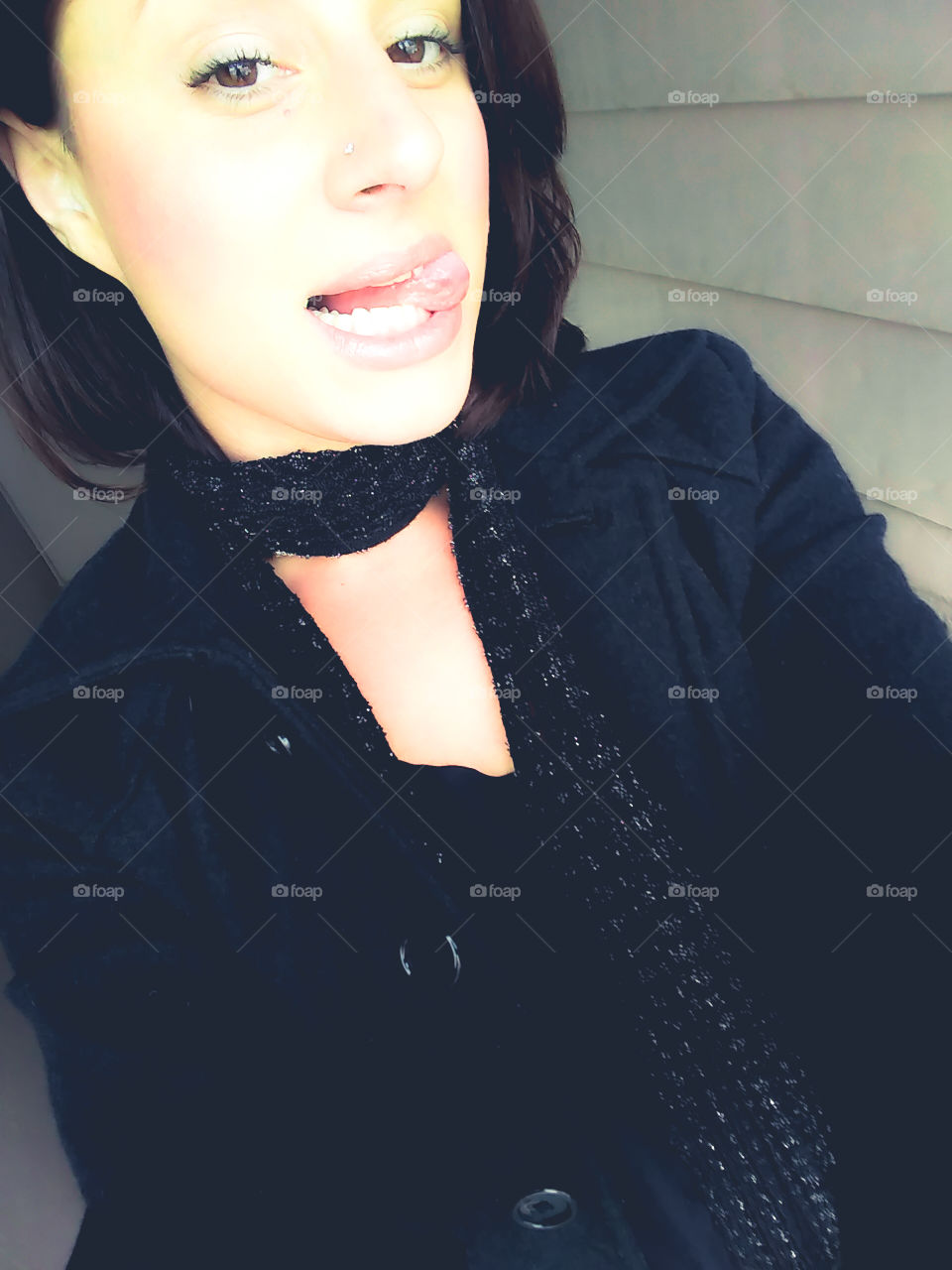 i am just being goofy trying to keep myself warm.