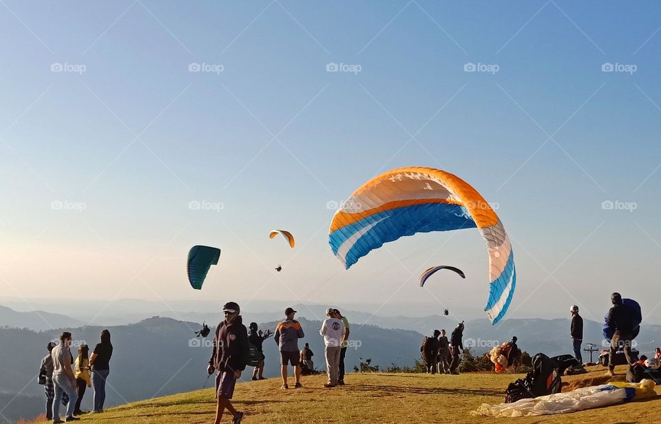 Paragliding starting point at Alto da Serra,  Serra Negra-SP