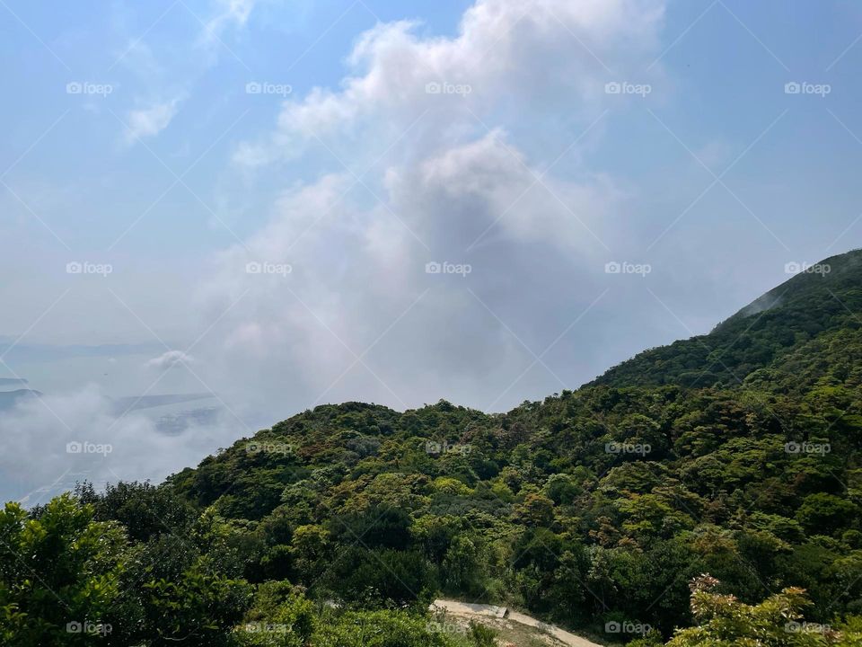 blue sky and white clouds