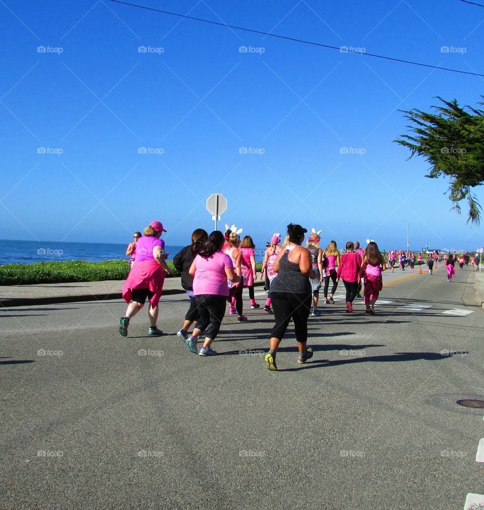pink, run walk