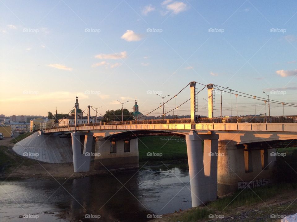 Twin bridges in Smolensk, Russia