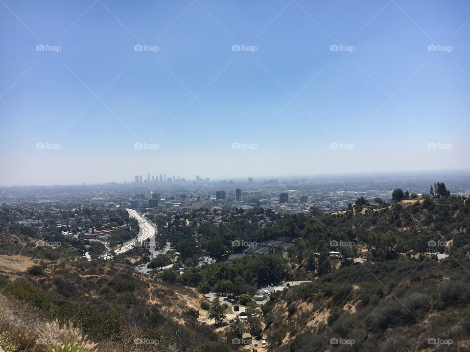 View of Los Angeles from Mulholland Drive 