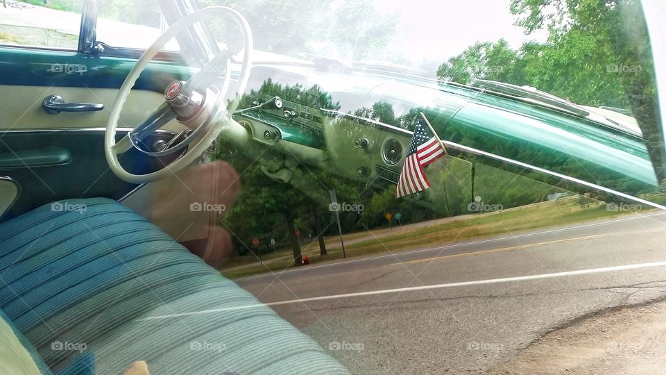 interior and reflections, 1954 Mercury Monterey