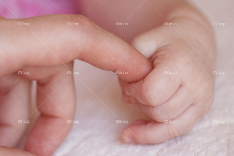 Closeup on mother and daughter bond