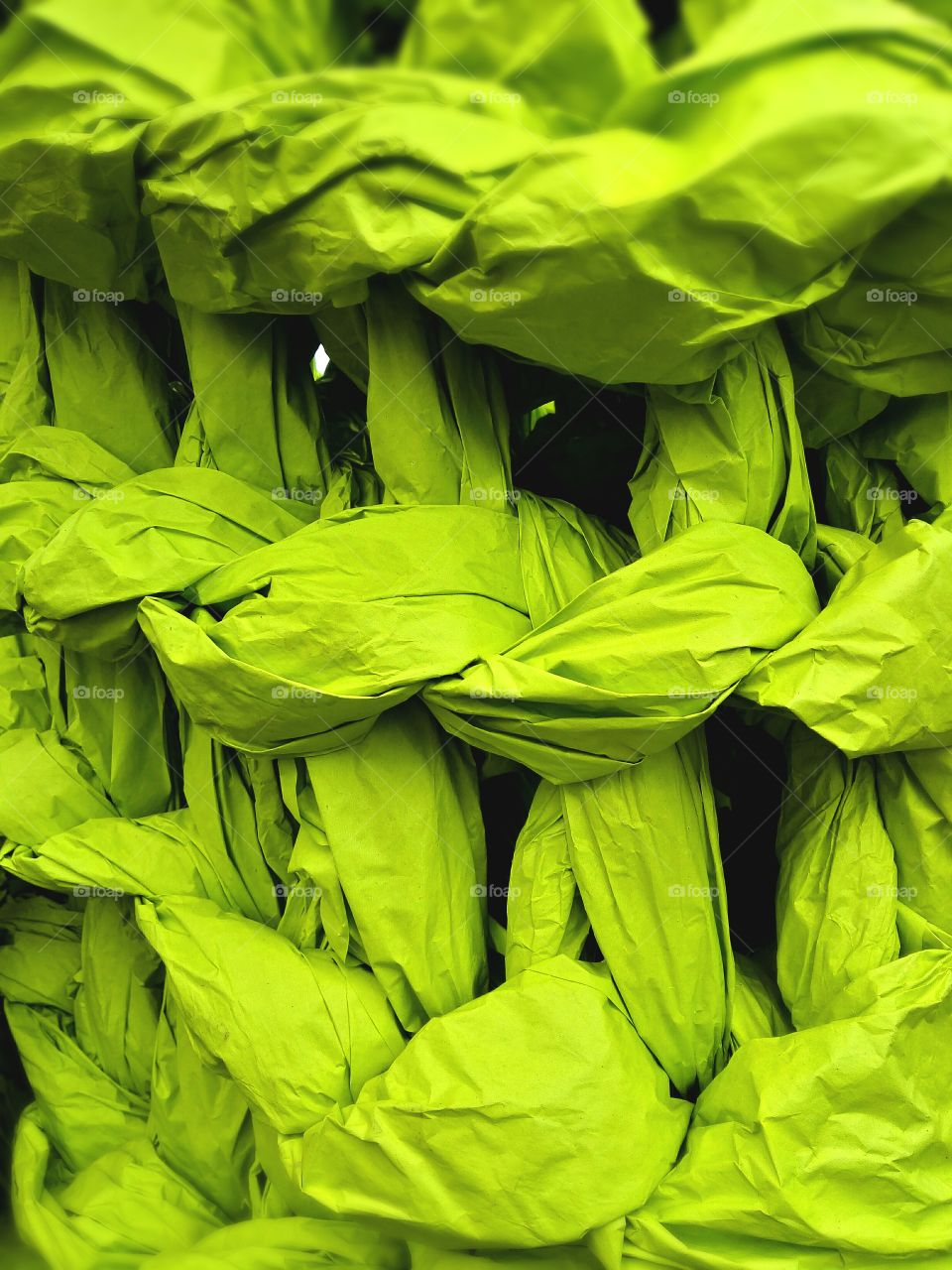 Green paper carving