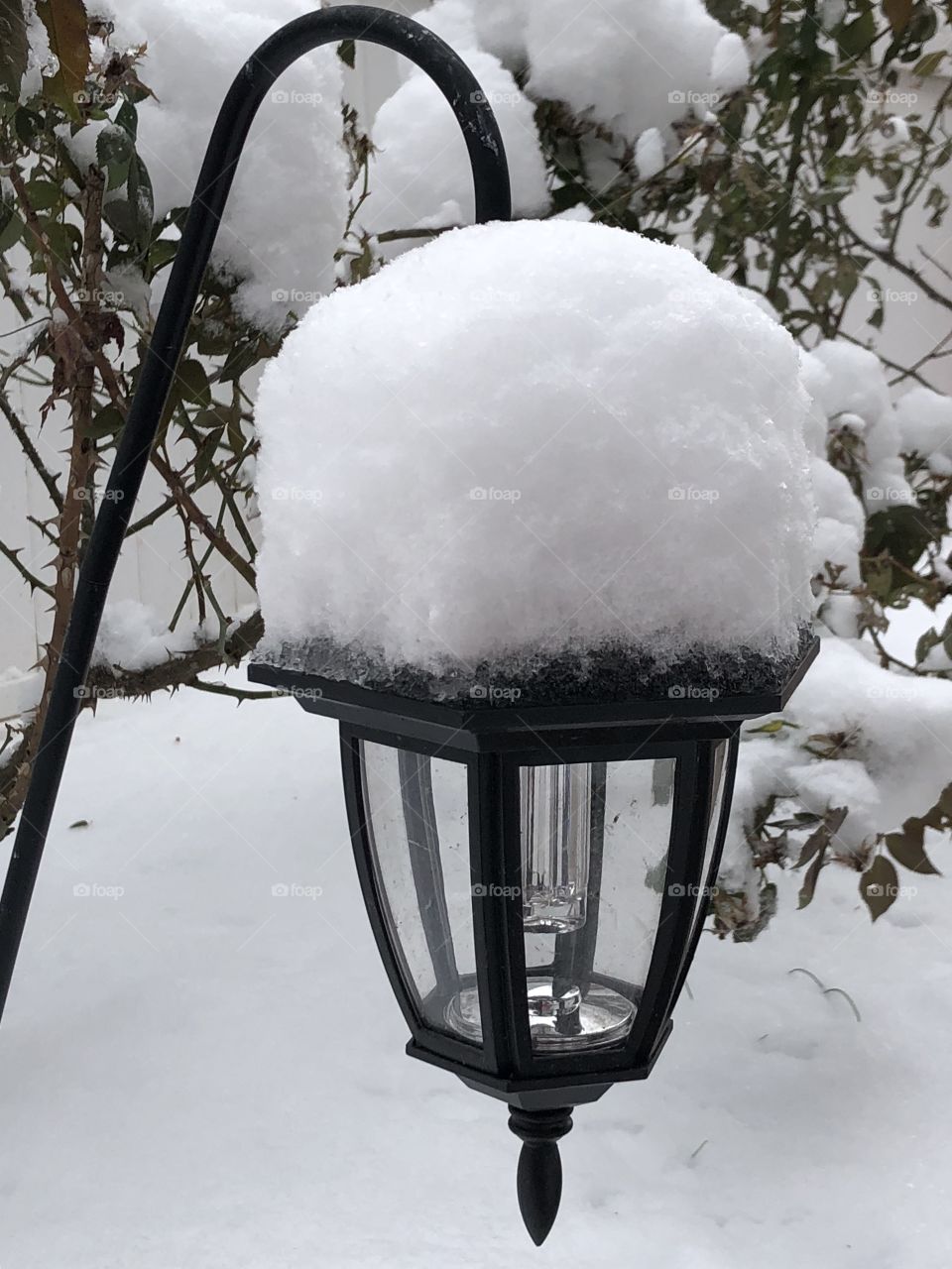 Snow in the lamp