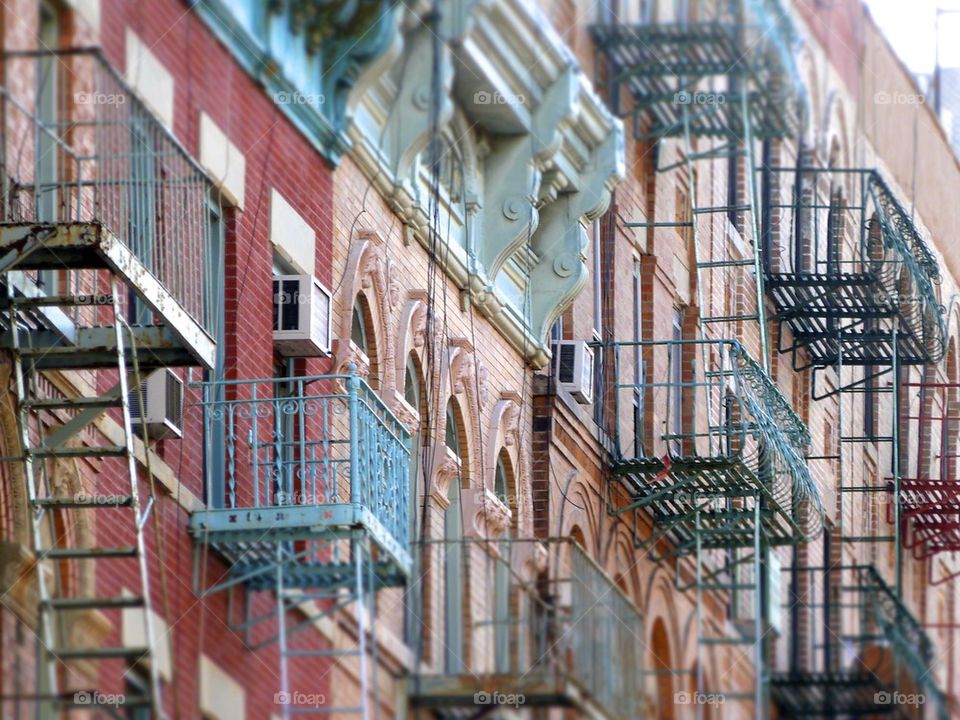 fire escapes in Chinatown