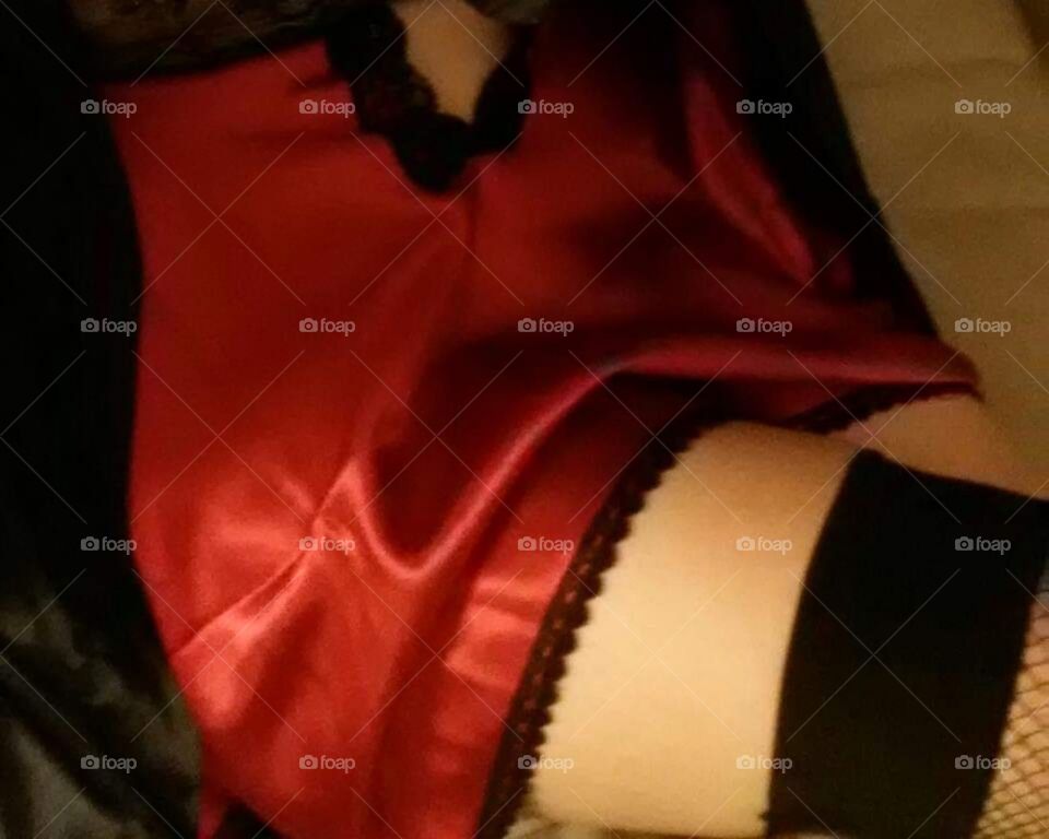 Sexy red silk
