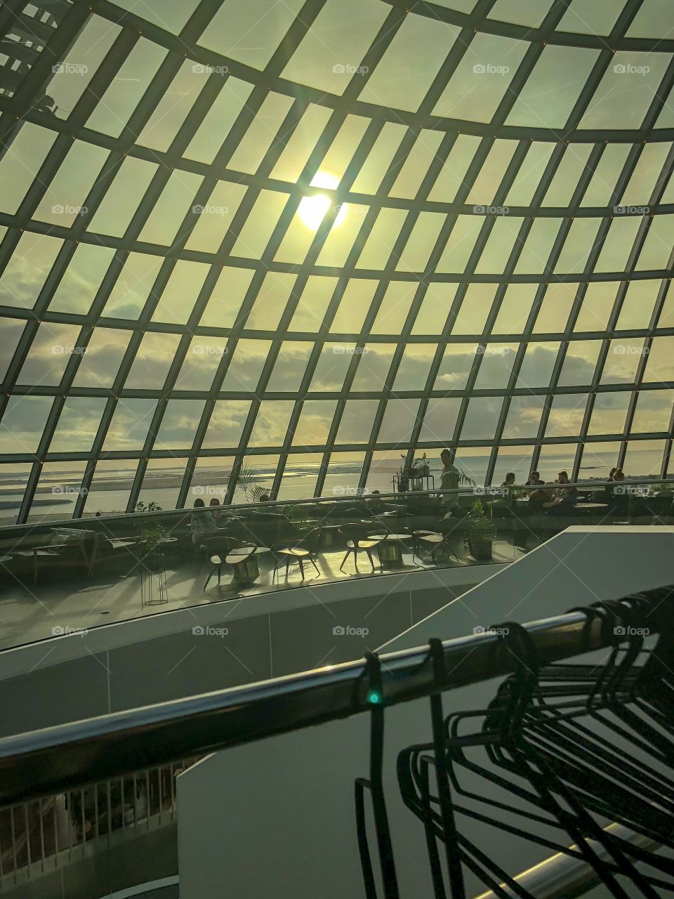 Inside Perlan in Iceland.  A fantastic place with a glacier simulation and panoramic views over the city of REYKJAVIK, ICELAND.