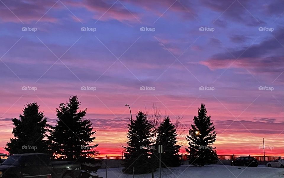 Beautiful red sunset