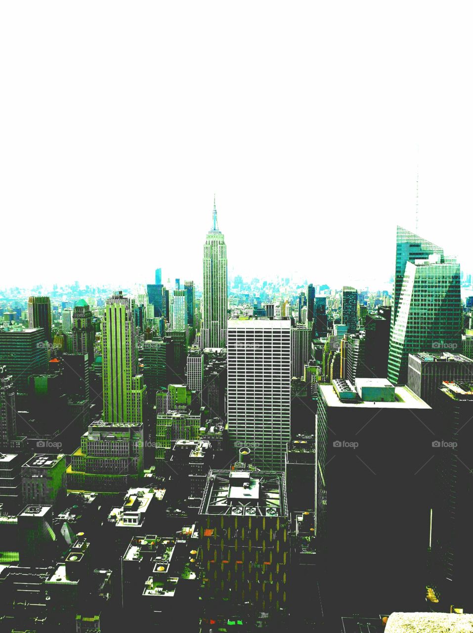 Futuristic skyline in New York