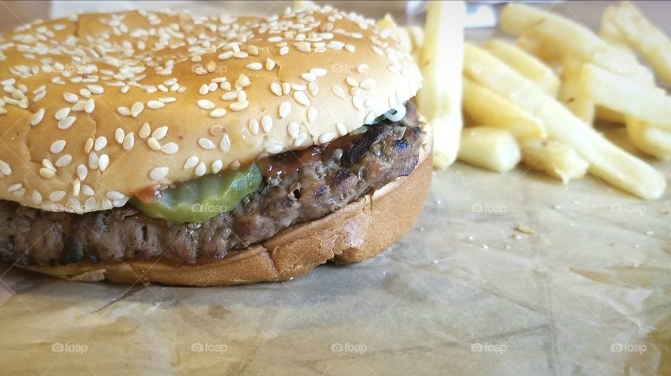 Burger and Fries