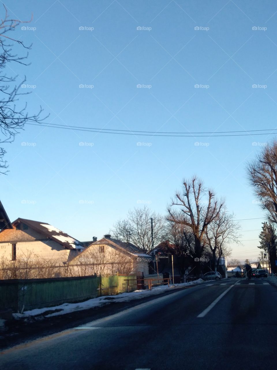 sunset in my village