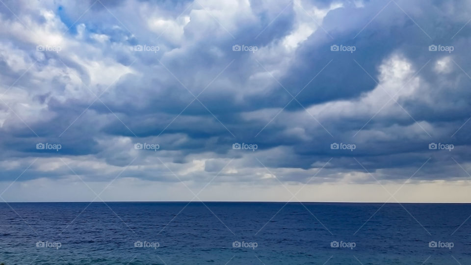 Seascape in Manarola in Italy