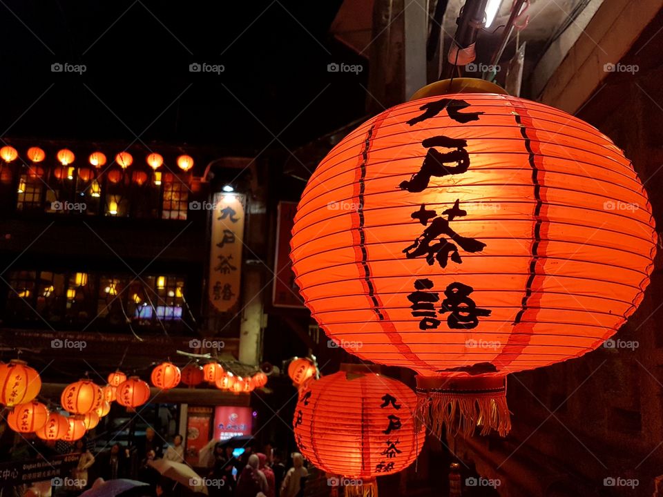 chinese lanterns at Jiufen Old Town, Taiwan