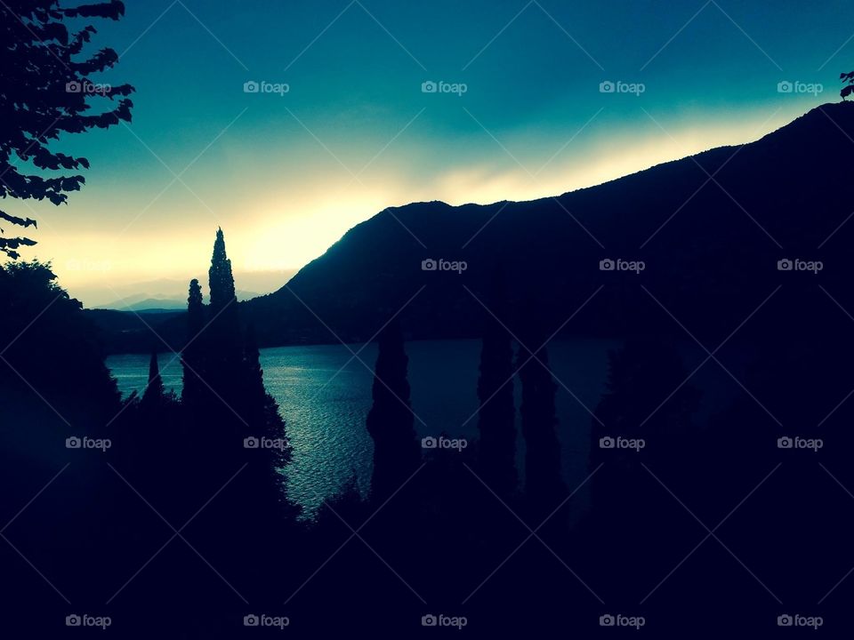 Nightfall in Blévio, Como lake (Italy)  | Photo with iPhone 5S.