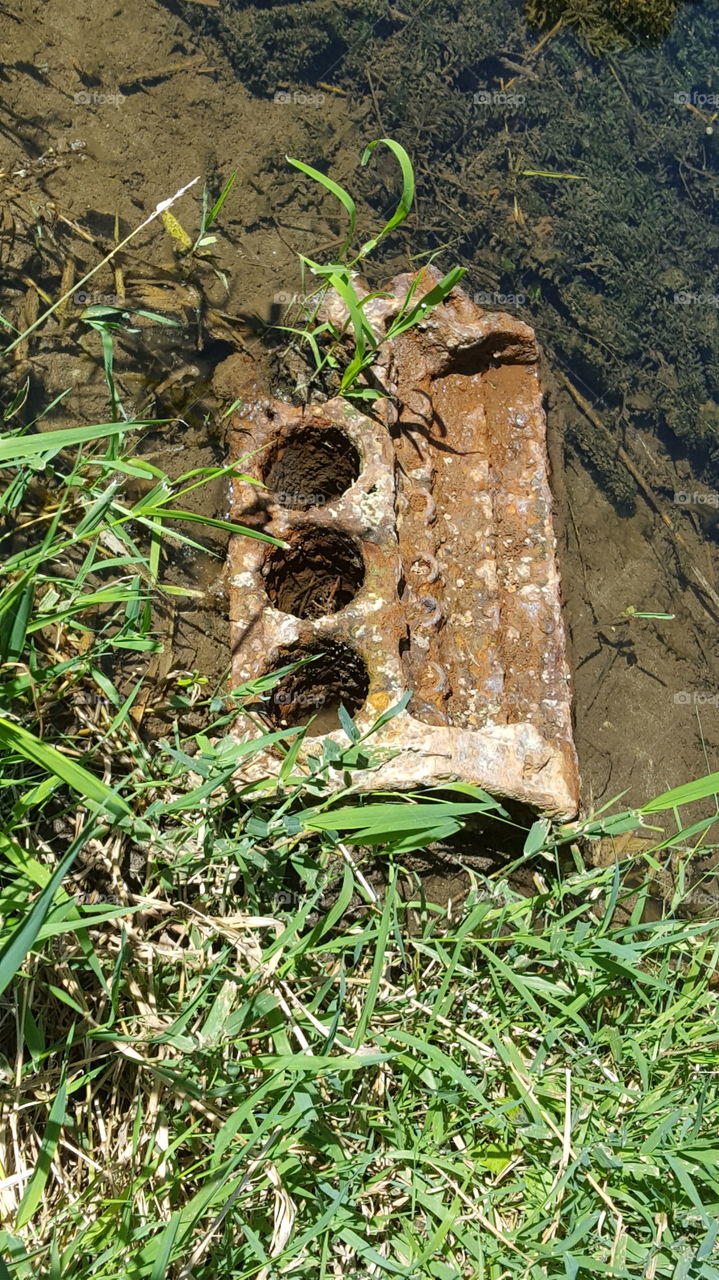 rusty car part