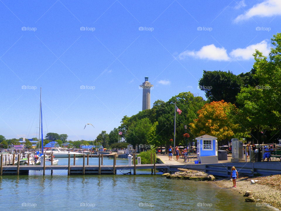 Nash Tower. we are having a lunch across the day on the island of middle bass. We are actually in Put in Bay
