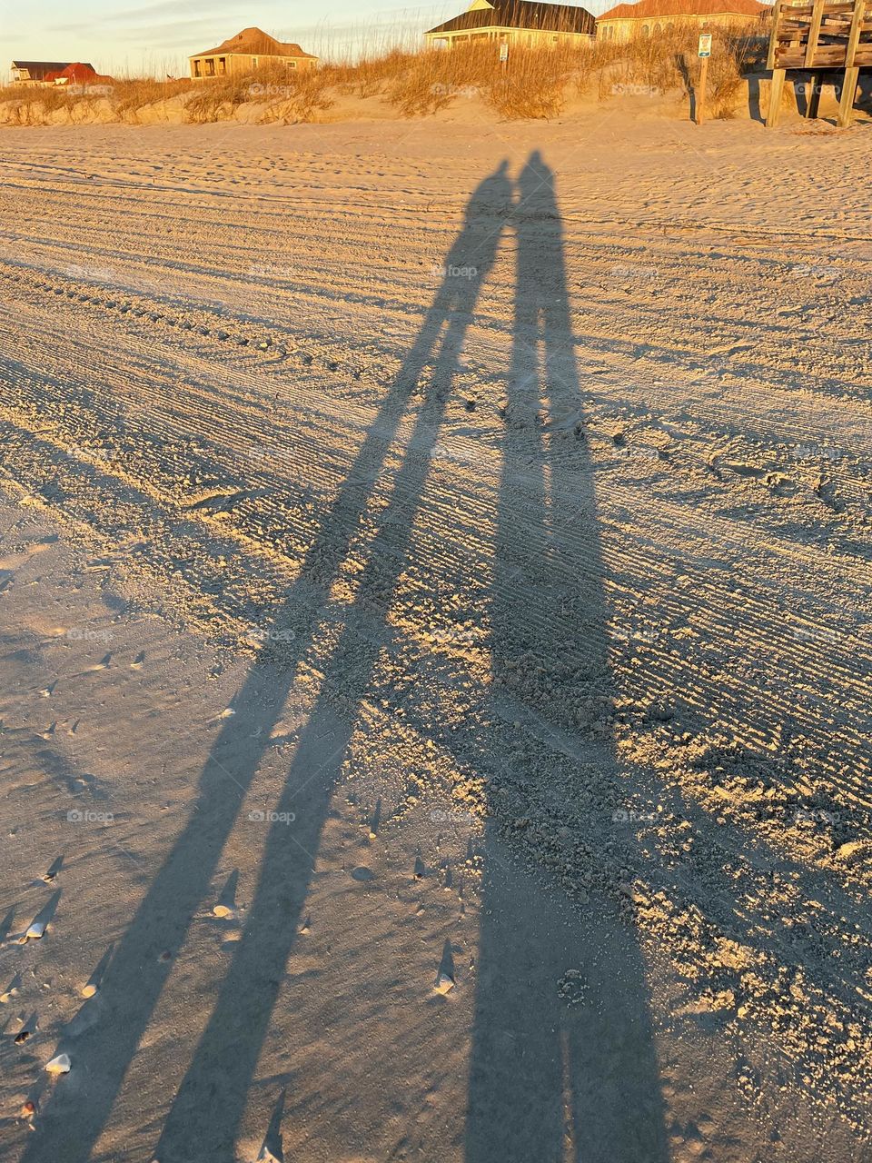 Sunrise Shadows at Shore