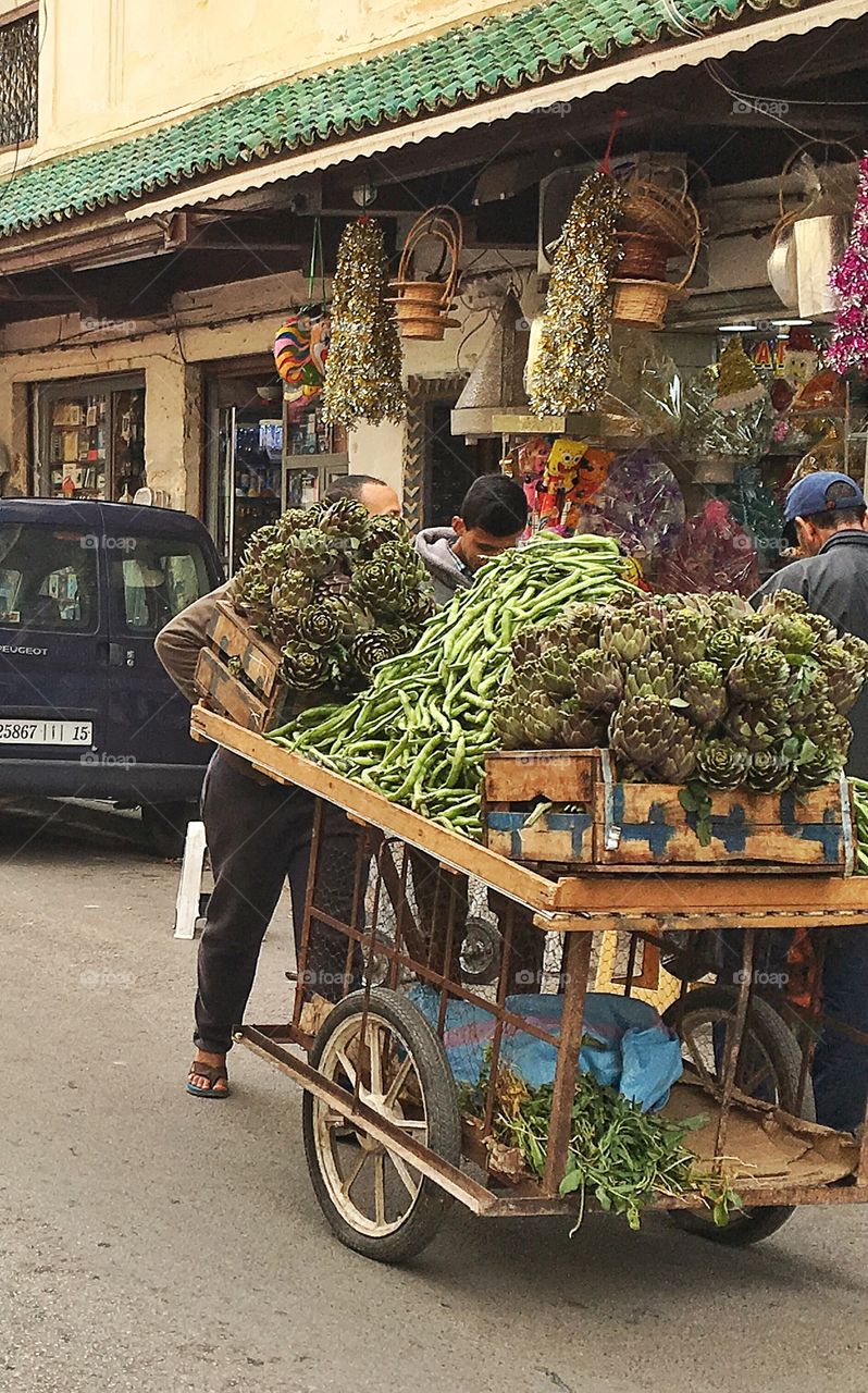 Market cart in Morocco