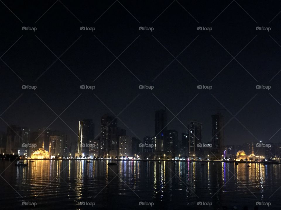 Sharjah City Night View