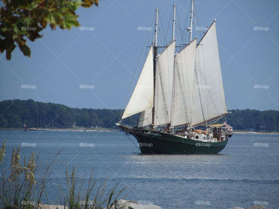 boat sail colonial virginia by swatchtime