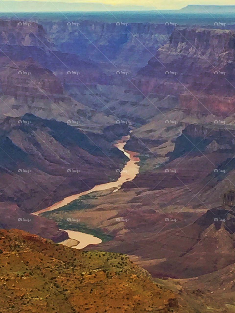 Colorado river. The deep gran canyon with inside the amazing Colorado river
