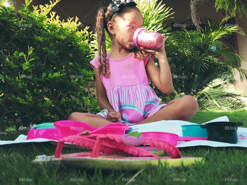 child eating a snack