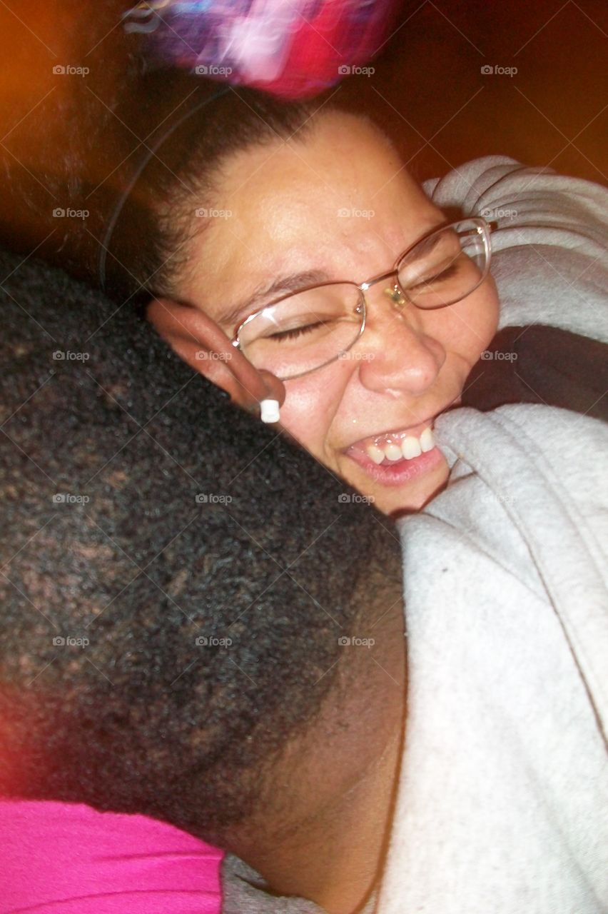 BEST HUG EVER!!. my son showing me love <3
