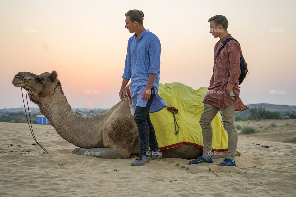 Rajasthan sunrises, camels and deserts. 