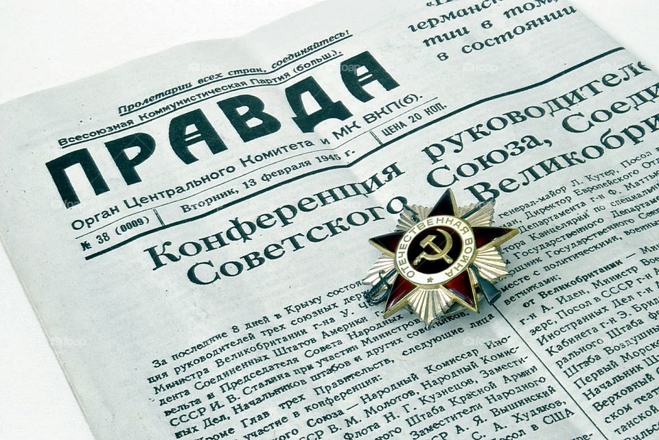 "Pravda" newspaper in 1945 and the order of the war 1941-1945
