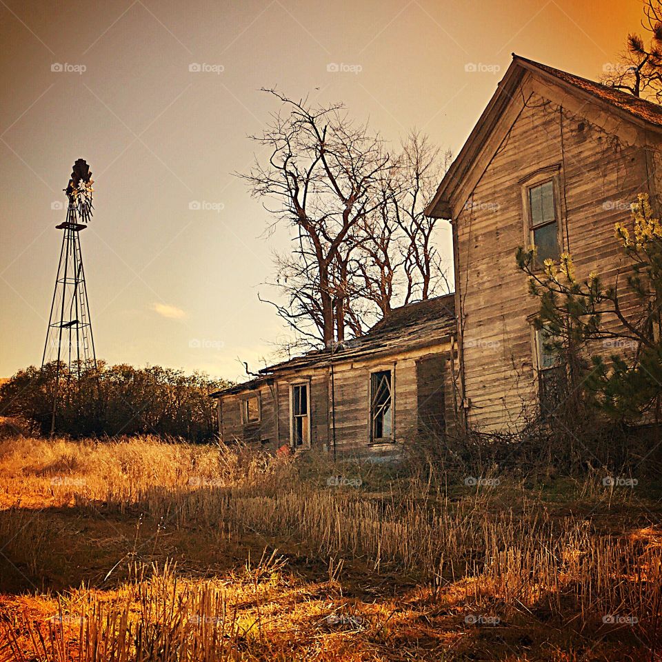 Old Abandoned country farm house