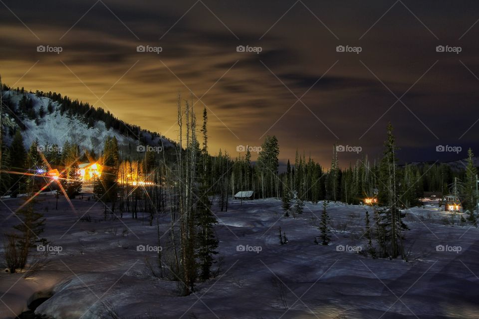 Night time long exposure, Brighton, Utah