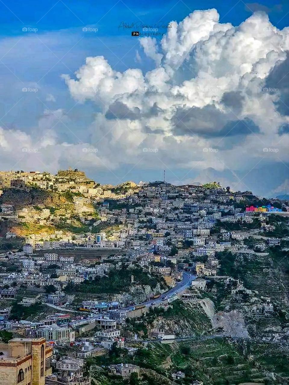 Glory be to God, the magnificent and picturesque view and the natural green trees are a view that is nothing more wonderful than it