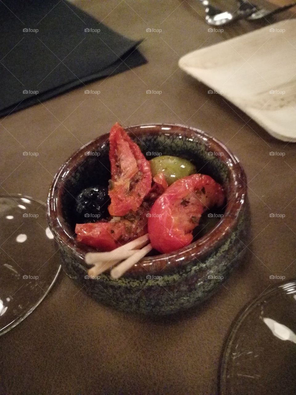 Tomatoes and olives