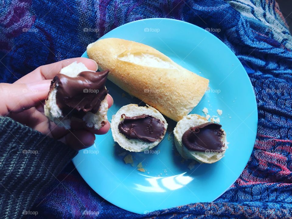 Bread with chocolate