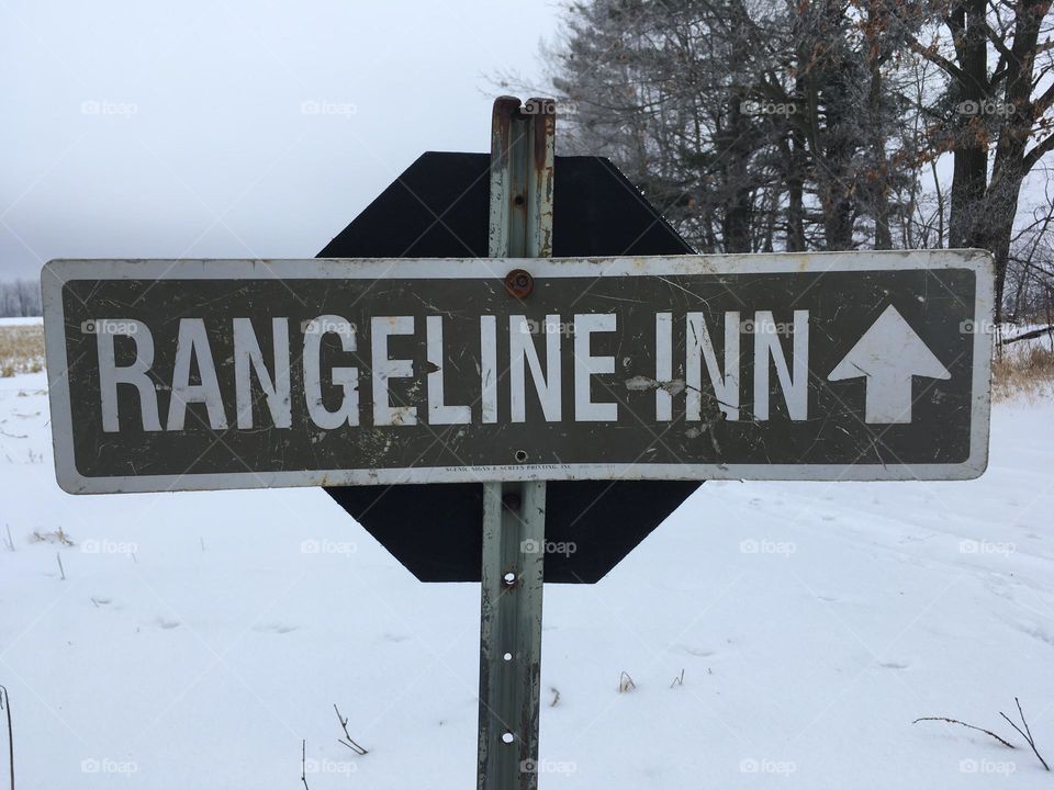 Rangeline Inn Sign