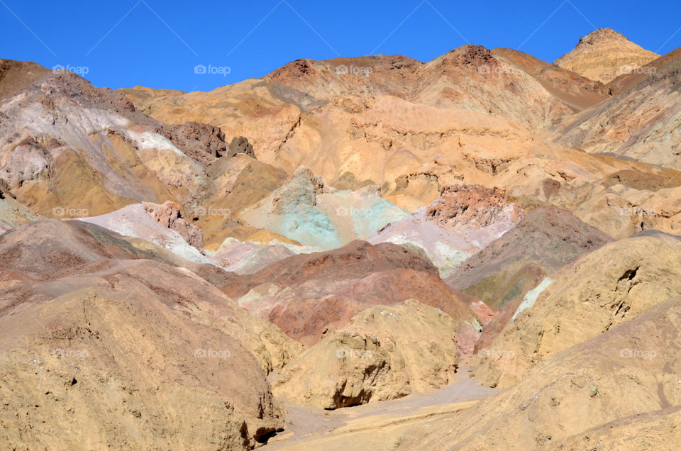 Artist's palette, colored rocks in the Death Valley, USA