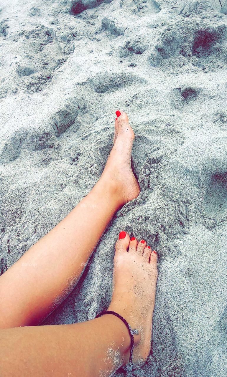 Sandi toes. hanging at the beach with my feet in the sand.