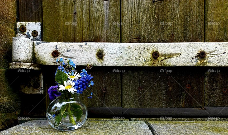 spring flowers in a vase