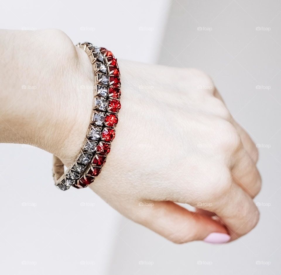 bracelet on hand of person