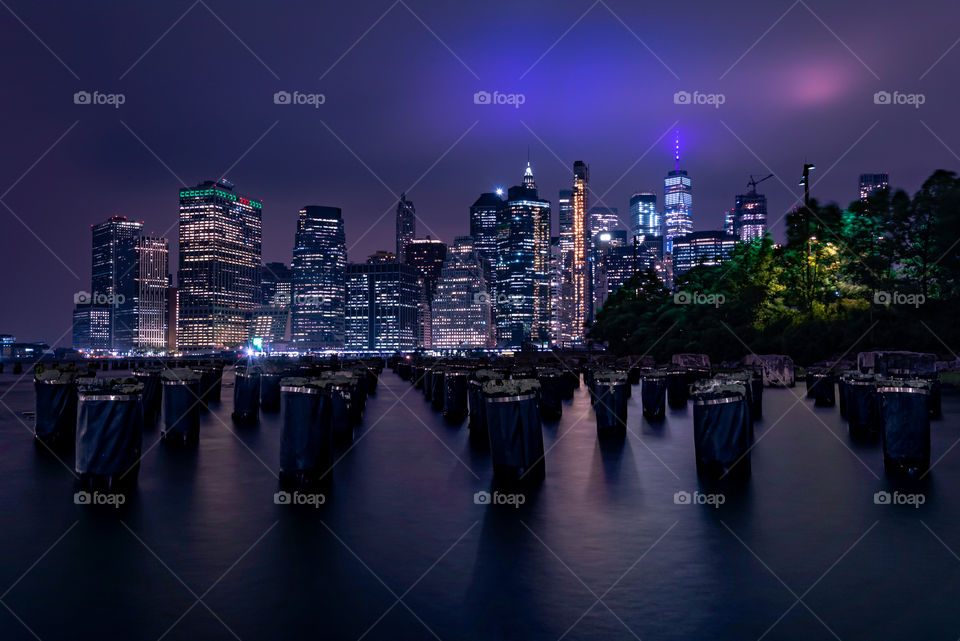 Night in Brooklyn Bridge Park